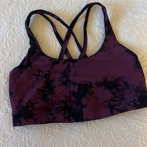 Women's Purple Tie-Dye Sports Bra
